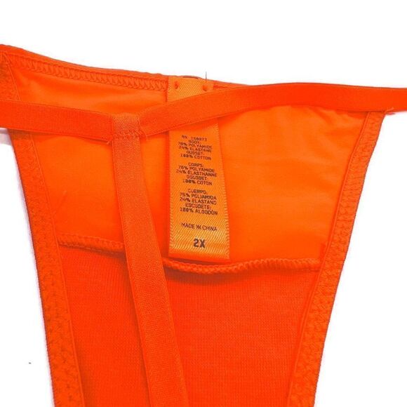 SKIMS Fits Everybody Micro Thong in Rare Color Fire Size 2X - Picture 3 of 12